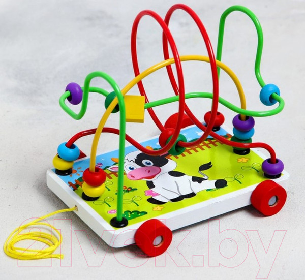 Изображение товара Игрушка-каталка Sima-Land Серпантинка лабиринт. Коровка / 2314170