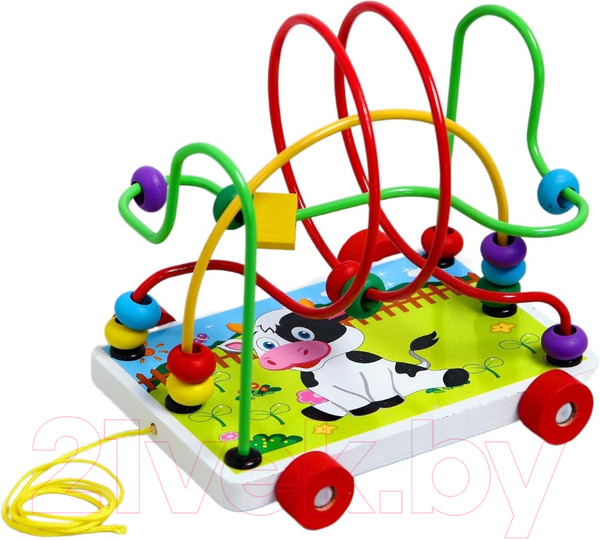 Изображение товара Игрушка-каталка Sima-Land Серпантинка лабиринт. Коровка / 2314170