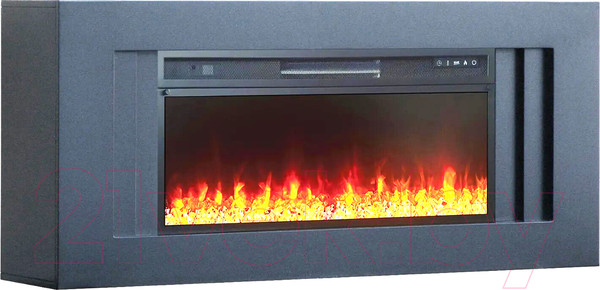 Изображение товара Каминокомплект Смолком Line V42 + Vision 42 LED (серый графит)