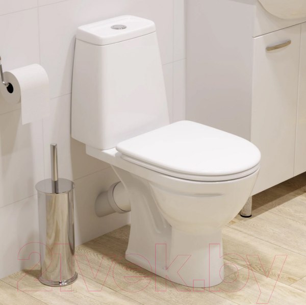 Изображение товара Унитаз напольный Sanita Марс WC.CC/Mars/2-DM.Rim/WHT.G/S1 (с сиденьем)