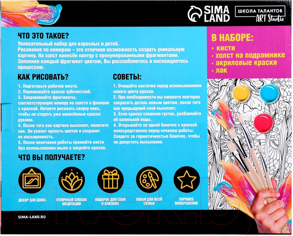 Изображение товара Картина по номерам Школа талантов Кот в поле / 7990295