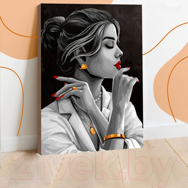 Изображение товара Картина по номерам Школа талантов Девушка в золоте / 7153380