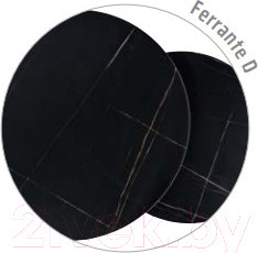 Изображение товара Комплект журнальных столиков Signal Ferrante D (черный мрамор/черный матовый)