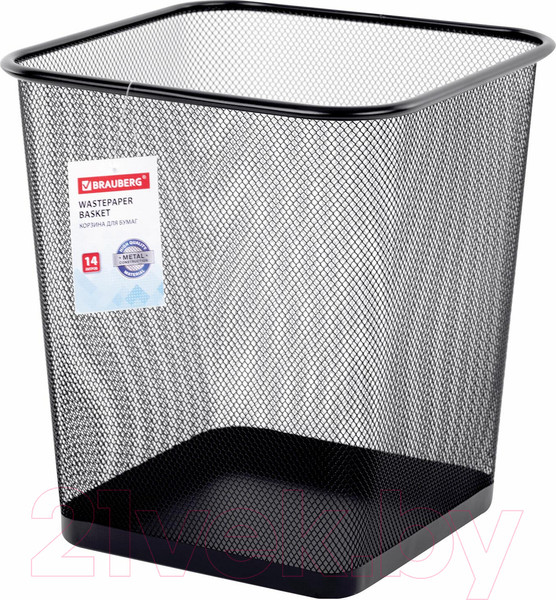 Изображение товара Корзина для бумаг Brauberg Germanium / 237975 (черный)