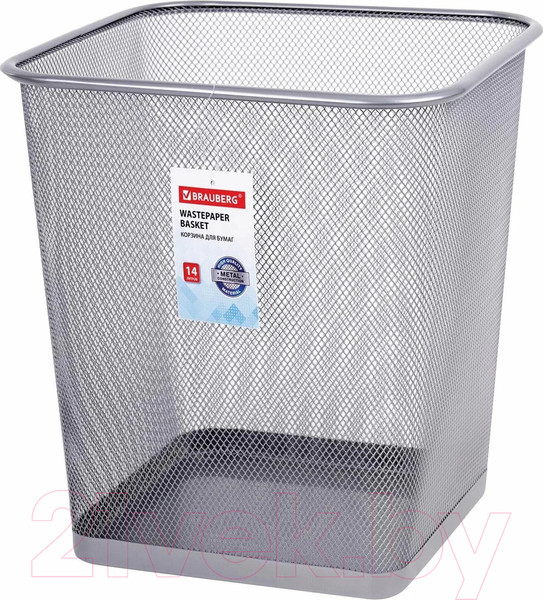 Изображение товара Корзина для бумаг Brauberg Germanium / 237976 (серебристый)