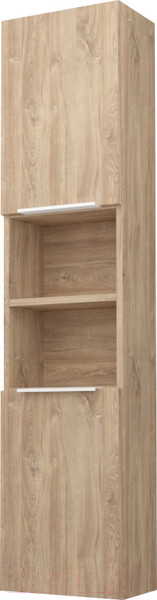 Изображение товара Шкаф-пенал для ванной Дабер 017 / СТ17.0.0.6Б (дуб канзас коричневый/белый)