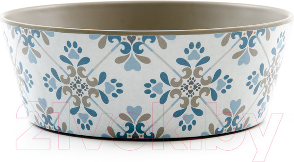 Изображение товара Миска для животных Tarhong Pawsitano / PE23996179 (белый с рисунком)