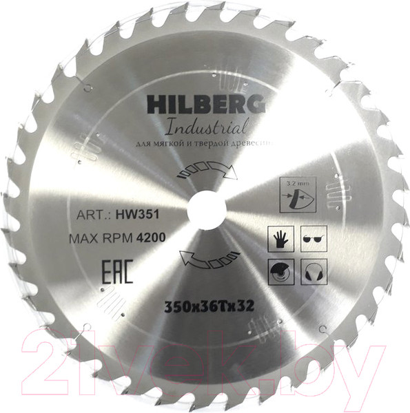 Изображение товара Пильный диск Hilberg HW351