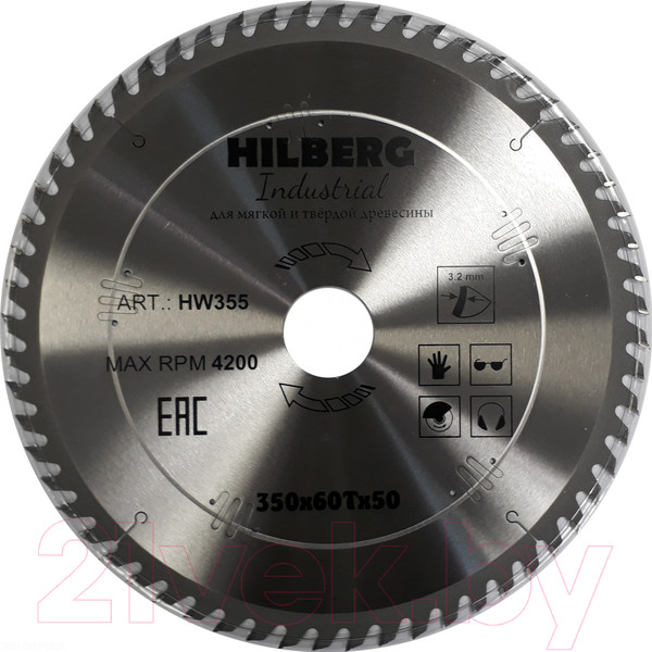 Изображение товара Пильный диск Hilberg HW355