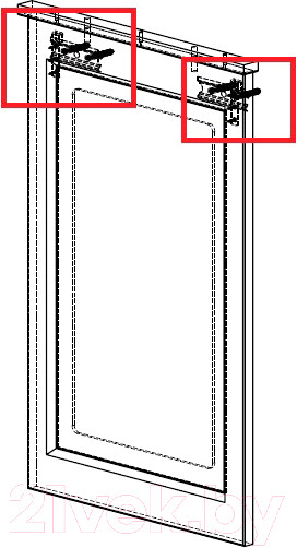 Изображение товара Зеркало Belux Болонья В70 (30, железный серый/матовый)