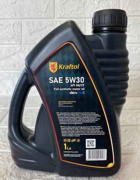 Изображение товара Моторное масло Kraftol 5W30 Opel SN/CF C3 / 4113 (1л)