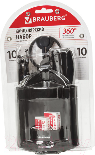Изображение товара Набор канцелярский Brauberg Офисный 100 / 236949 (10пр, черный)