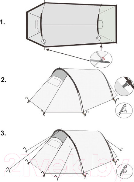 Изображение товара Палатка High Peak Kite 3 LW / 10344 (Pesto/красный)