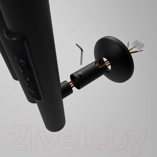 Изображение товара Полотенцесушитель электрический Маргроид Ferrum Вид 10 СНШ 80x50 с полкой (черный матовый, таймер справа)