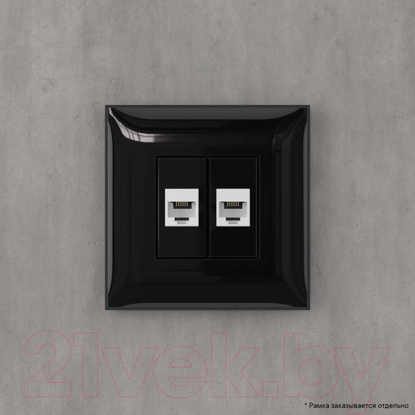 Изображение товара Розетка DKC Avanti RJ-12 / 4402614 (черный квадрат)