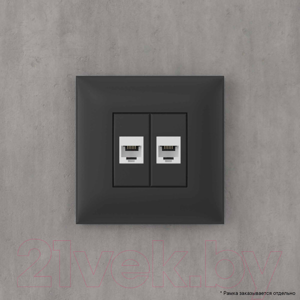 Изображение товара Розетка DKC Avanti RJ-12 / 4412614 (черный матовый)