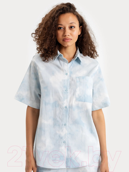 Изображение товара Рубашка Mark Formelle 112682 (р.170-92-98, голубая варка на белом)