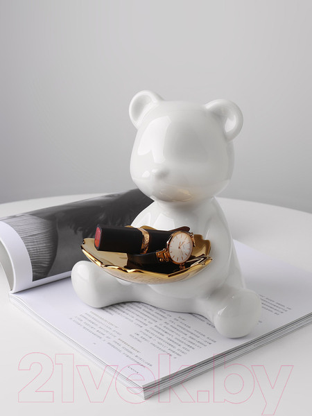 Изображение товара Статуэтка Merry Bear Home Decor Сидящий медвежонок / 30001015 (белый)