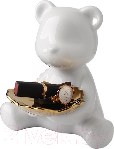 Изображение товара Статуэтка Merry Bear Home Decor Сидящий медвежонок / 30001015 (белый)
