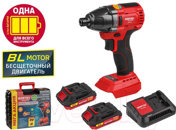 Изображение товара Аккумуляторный шуруповерт Wortex CWR 0118 (0329286)
