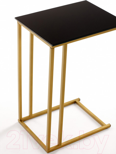 Изображение товара Приставной столик РасГар Престиж (черный/золотой)