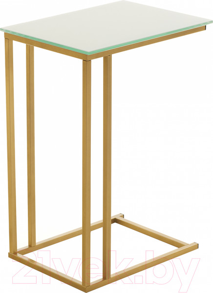 Изображение товара Приставной столик РасГар Престиж (белый/золотой)