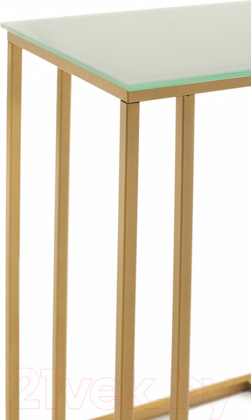 Изображение товара Приставной столик РасГар Престиж (белый/золотой)