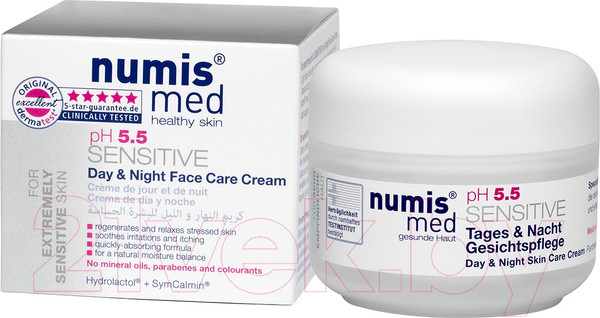 Изображение товара Крем для лица Numis Med Для чувствительной кожи с пантенолом pH 5.5 / 40213070 (50мл)