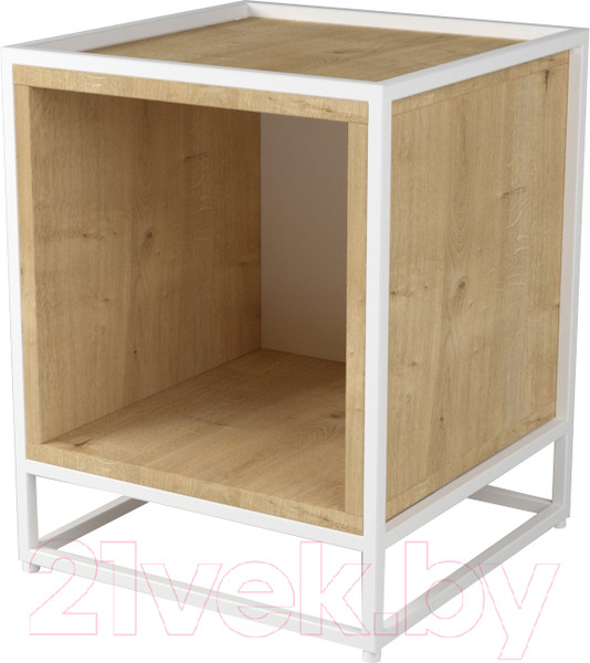 Изображение товара Прикроватная тумба Дабер 001 / ТП1.0.1.14 (белый/дуб гамильтон натуральный)