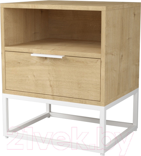 Изображение товара Прикроватная тумба Дабер 003 / ТП3.0.1.14 (белый/дуб гамильтон натуральный)