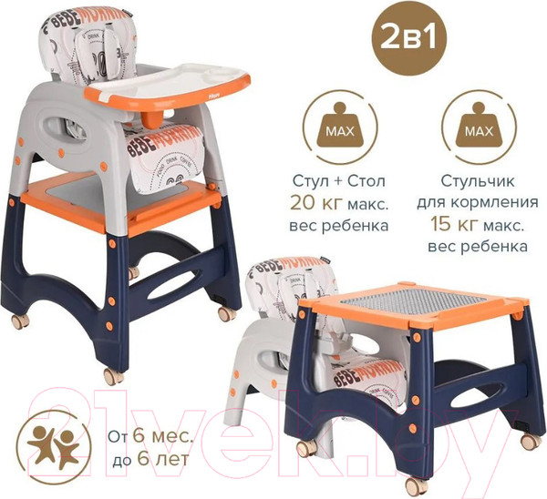 Изображение товара Стульчик для кормления Pituso Carlo / НА-033-Blue (синий)