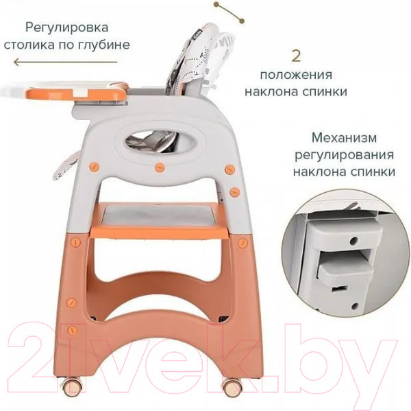 Изображение товара Стульчик для кормления Pituso Carlo / НА-033-Brown (коричневый)