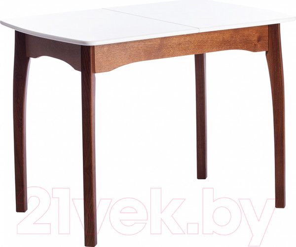 Изображение товара Обеденный стол Tetchair Caterina 100+30x70x75 (коричневый/белый)