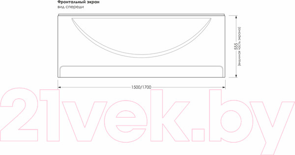 Изображение товара Экран для ванны МетаКам Стандарт/Vista 170
