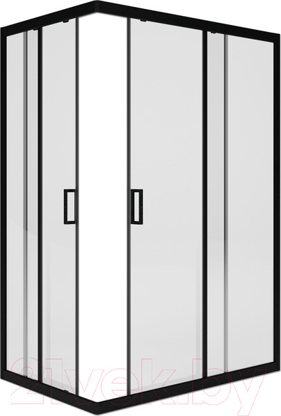 Изображение товара Душевой уголок МетаКам Universal Pro Black 120x80 / KKS_014548 (прозрачное стекло)