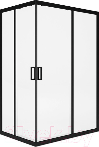 Изображение товара Душевой уголок МетаКам Universal Pro Black 120x80 / KKS_014548 (прозрачное стекло)