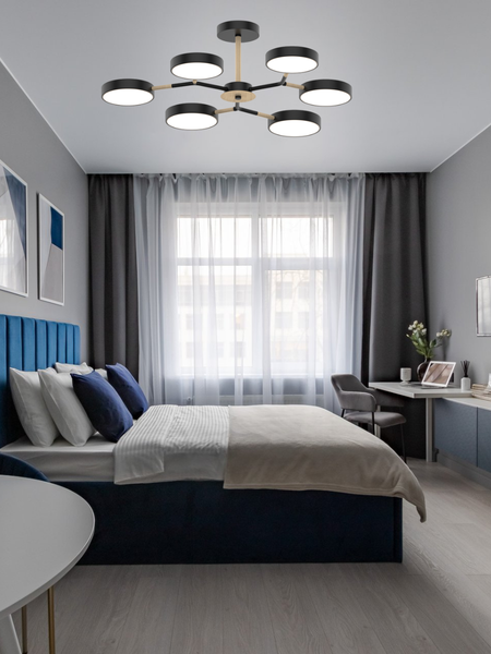 Изображение товара Потолочный светильник Mirastyle Диод MH-3200/6 BK+Wood