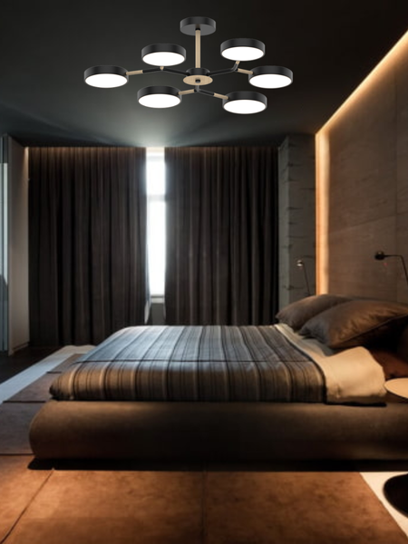 Изображение товара Потолочный светильник Mirastyle Диод MH-3200/6 BK+Wood