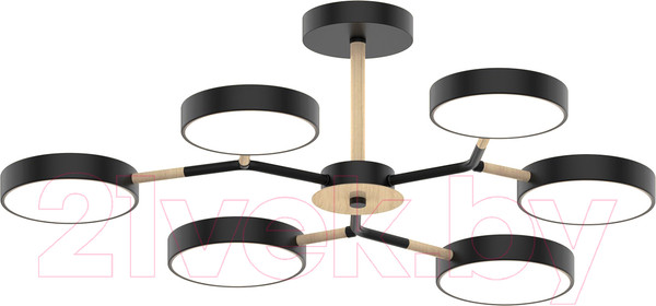 Изображение товара Потолочный светильник Mirastyle Диод MH-3200/6 BK+Wood