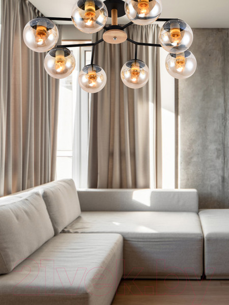 Изображение товара Потолочный светильник Mirastyle MH-10142/8B MBK+YLWD