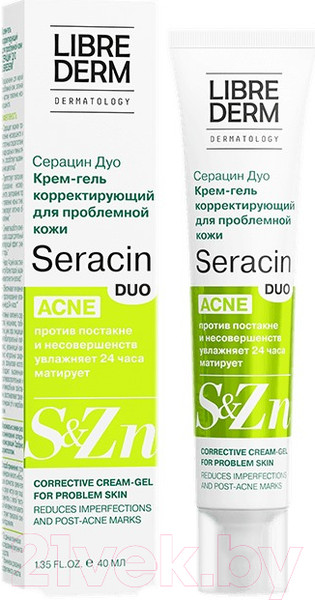 Изображение товара Крем для лица Librederm Гель Серацин Дуо Корректирующий для проблемной кожи (40мл)