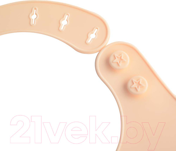 Изображение товара Нагрудник детский Pituso Силиконовый с рисунком / KD4110 (белый/молочный)