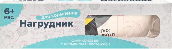 Изображение товара Нагрудник детский Pituso Силиконовый с рисунком / KD4110 (белый/молочный)