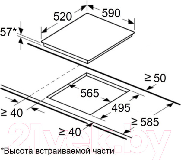 Изображение товара Индукционная варочная панель Maunfeld CVI594MBK2