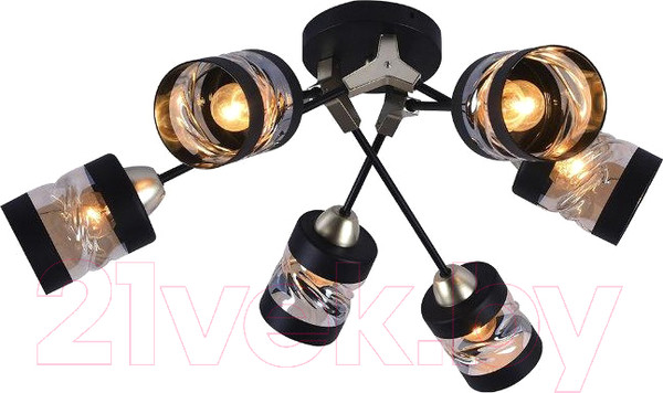 Изображение товара Потолочный светильник Mirastyle MH-2276/6 MBK+CGD