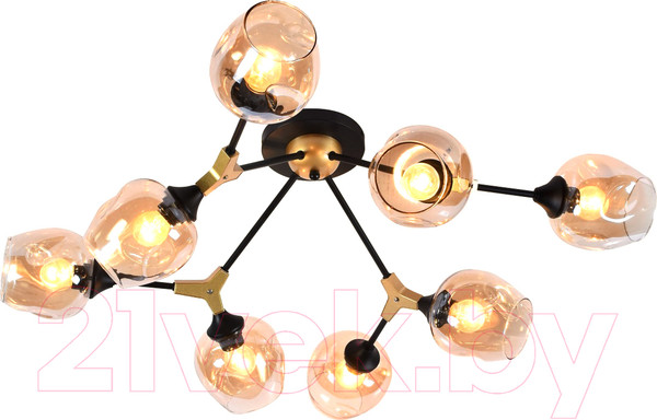 Изображение товара Потолочный светильник Mirastyle MH-2374B/8 Gold+BK