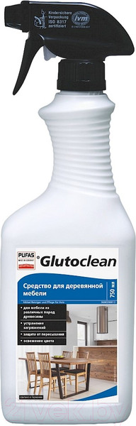 Изображение товара Полироль для мебели Pufas Glutoclean Для деревянной мебели (750мл)