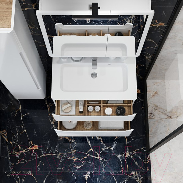 Изображение товара Тумба с умывальником Briz Эстель 70 / 221 03 18070-16 00 БЕЛ