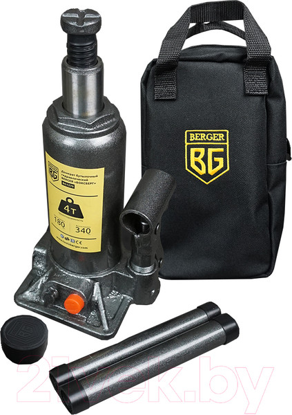 Изображение товара Бутылочный домкрат BERGER Боксберг 4т 180-340мм / BG1270