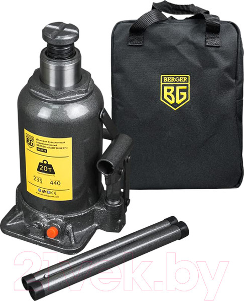 Изображение товара Бутылочный домкрат BERGER Лангенберг 20т 235-440мм / BG1273